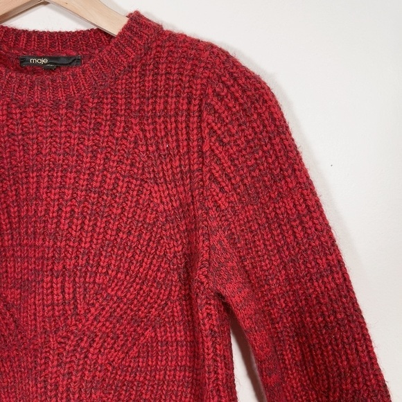 MAJE | ALPACA  WOOL BLEND MARBLED SWEATER - Picture 7 of 14